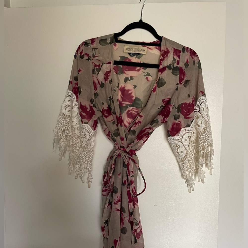 Stone Cold Fox silk robe